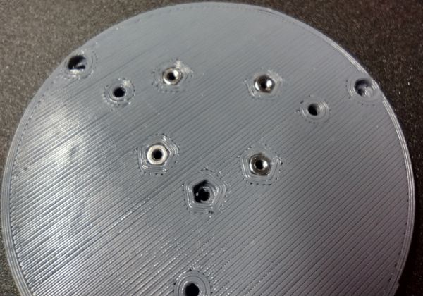 PCB captive nuts installed in bottom