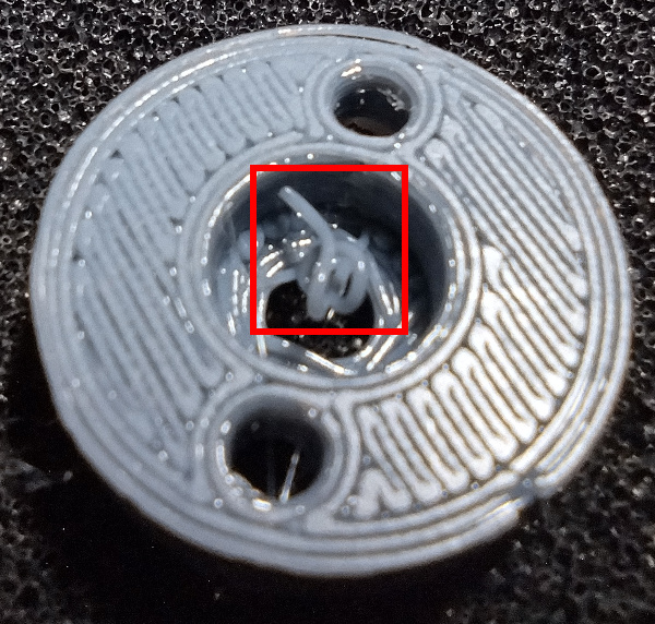 Extra Plastic in Counter Bore Hole